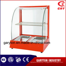 Commercial Electric Curved Food Warmer (GRT-2P-D) Display Showcase with Trays